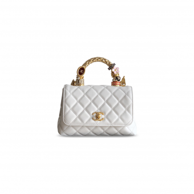 CHANEL 25K MINI TOP HANDLE FLAP BAG AS2215 (19*13*9cm)